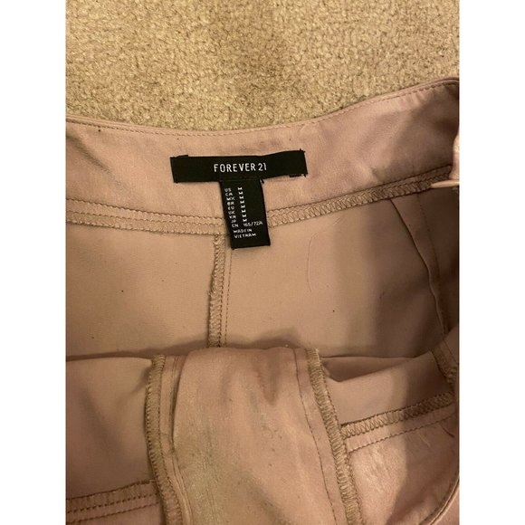 Forever 21 M Pink Blush Creme Tie Up Lace Preppy Dainty Shorts With Pockets - Picture 7 of 9